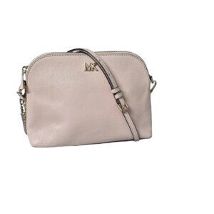 Michael Kors Small Beige Zip Dome Crossbody Bag Purse